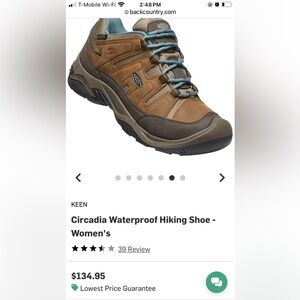 Keen Women's Waterproof Hiking Shoe - Tan and Gray